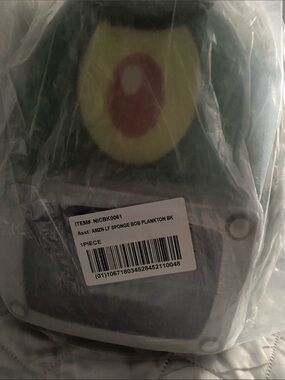 Loungefly SpongeBob Plankton Plush Phone Charm - Green/Yellow/Red